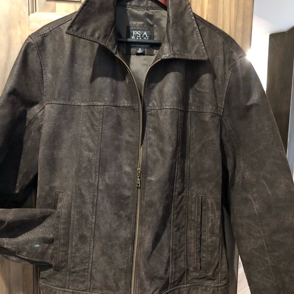 JoS A BANK … mens leather coat NWOT - Picture 15 of 16